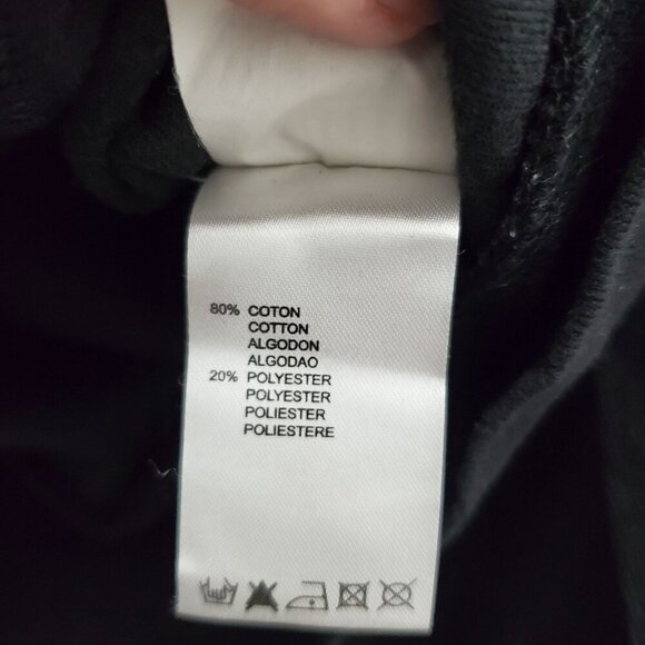 Faith Connexion Women's Black Velvet Embellished Wing LS Zip Front Hoodie Sz M - Picture 6 of 10